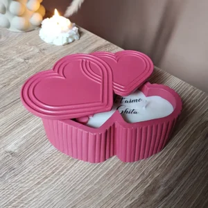 Bougie en boite corazones bougie coeur d