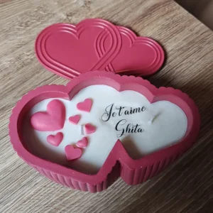 Bougie en boite corazones bougie coeur d