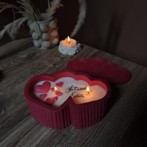 Bougie en boite corazones bougie coeur d