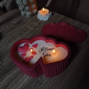 Bougie en boite corazones bougie coeur d